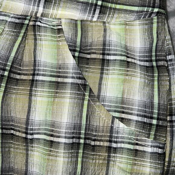 Woolrich Vintage 80/90s Womens 10 Rayon Blend Check Shorts Pockets Colorful - Picture 5 of 10